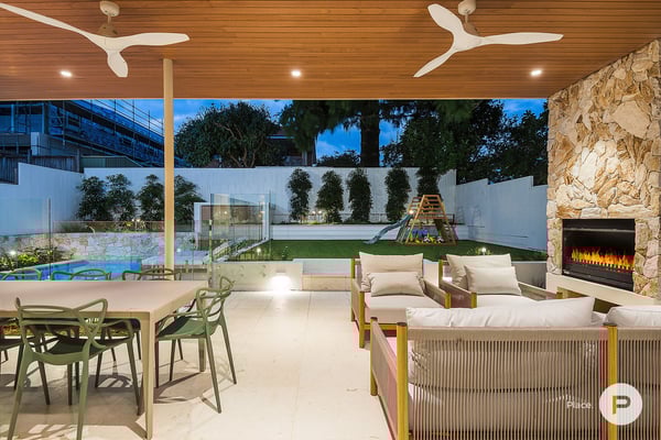 Outdoor entertainment area, winter