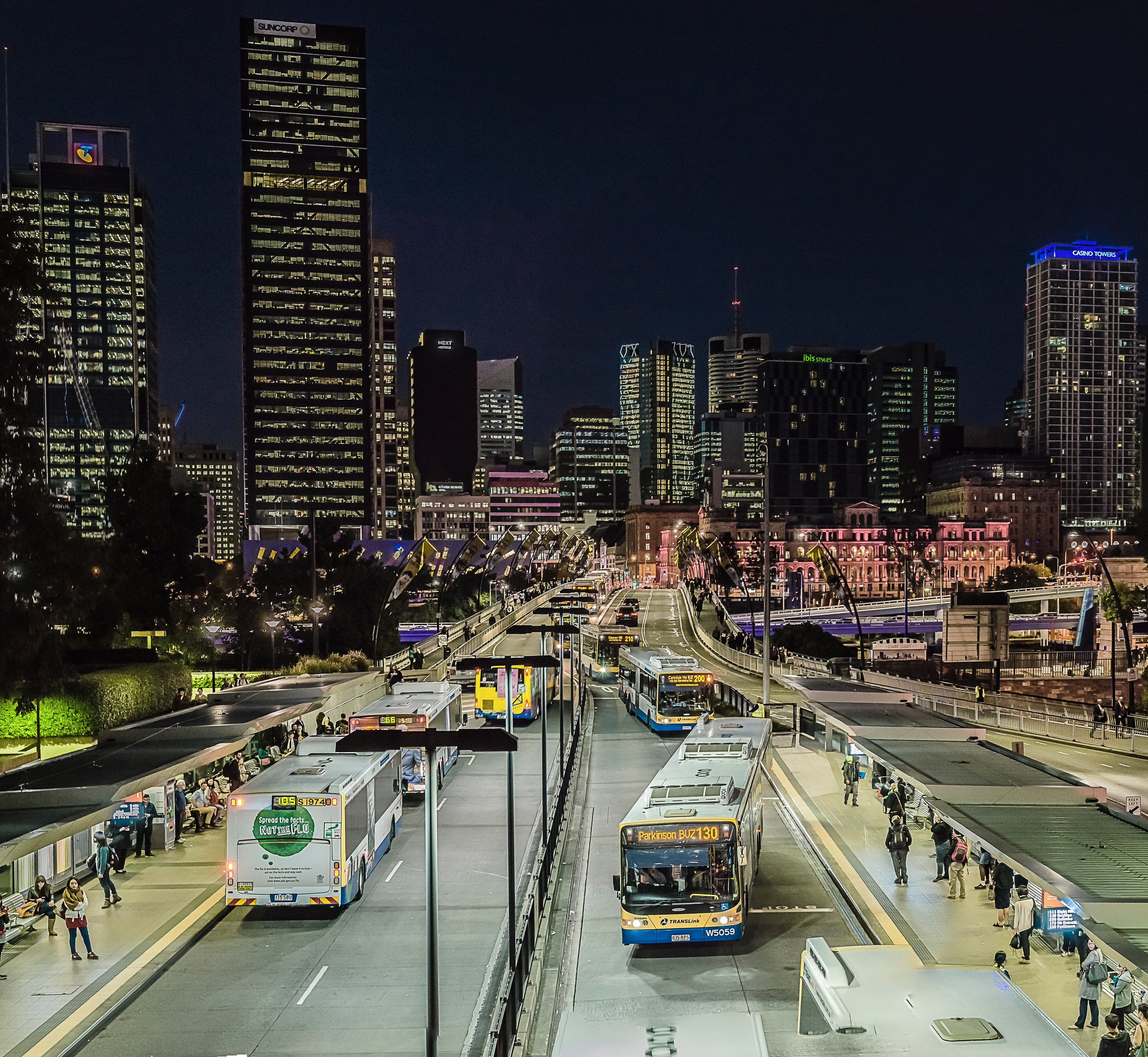 Buses at Cutural Centre, Brisbane