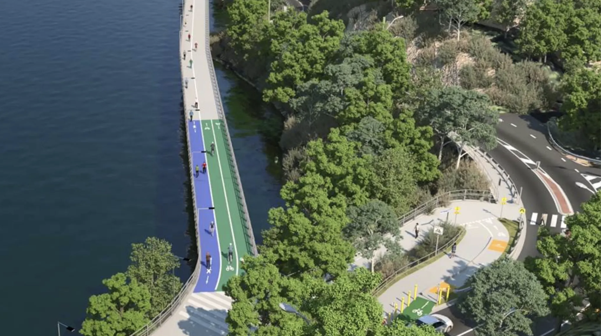 Birds eye view indooroopilly riverwalk