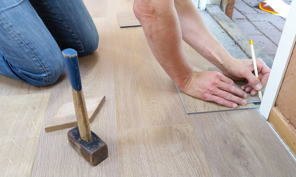 person renovating