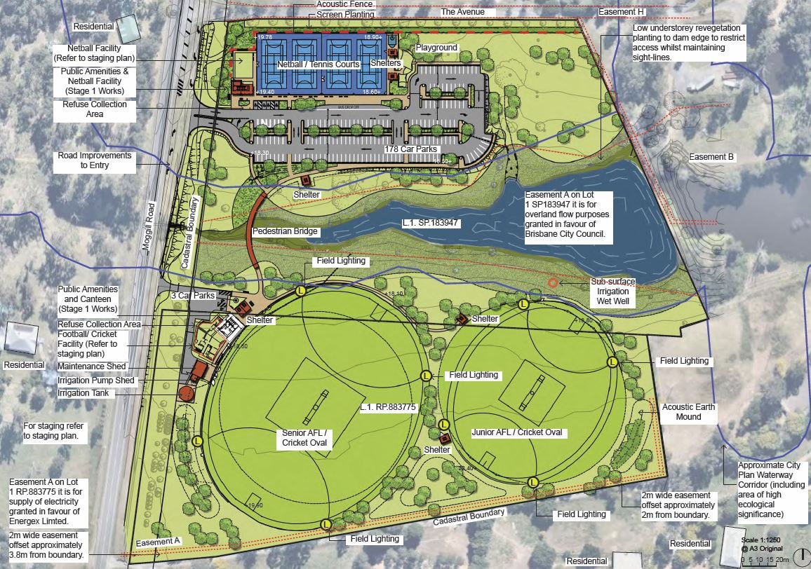 moggill district sports park plan