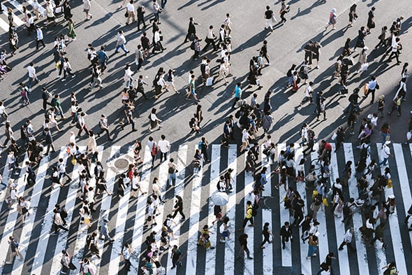 people crossing busy pedestrian crossing 590x