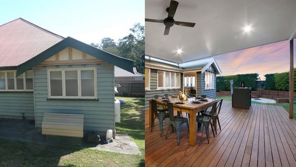 queenslander renovation back deck paint job