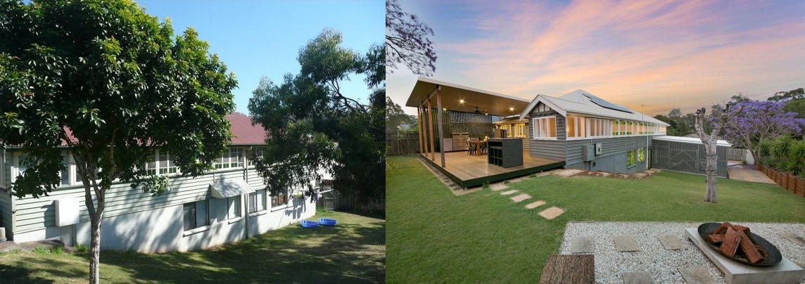 queenslander renovation backyard