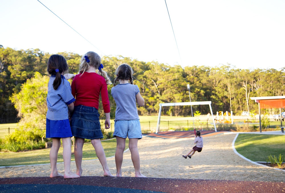   Children playing at a popular Camp Hill Park  