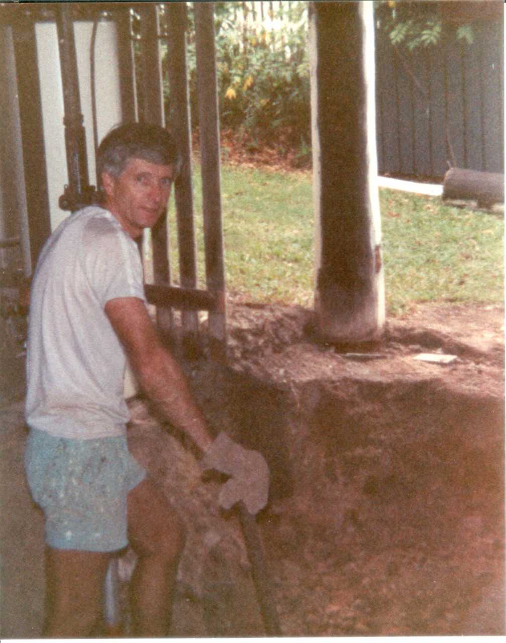 John working on the renovation