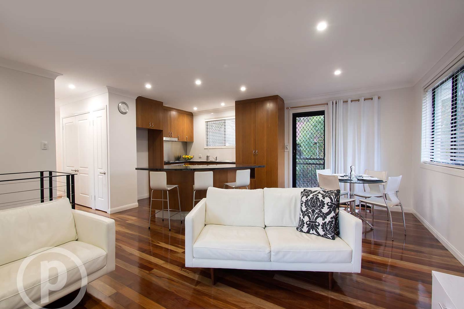 The living area post-renovation
