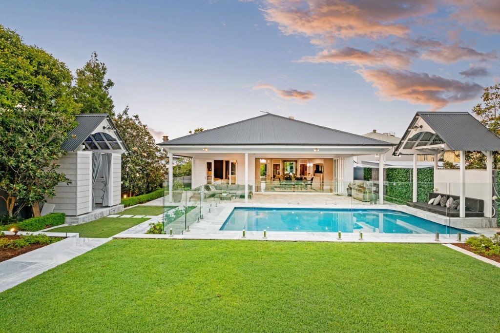 A house with a pool